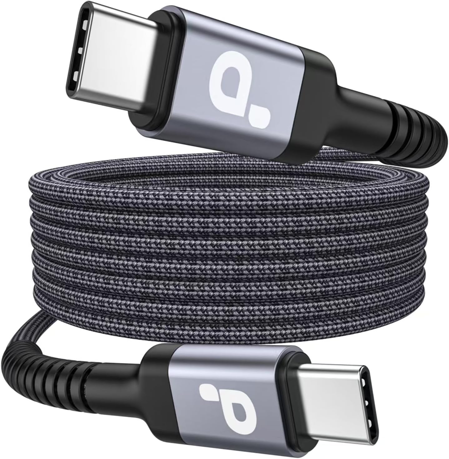Extra Long USB C to USB C Cable 15FT, 100W USB C Cable Fast Charging, Upgraded Extra Durable Braided USB C Cord for iPhone 16 15 Pro Max, MacBook Pro, Samsung Galaxy S10 S9 Plus, LG and More-1Pack