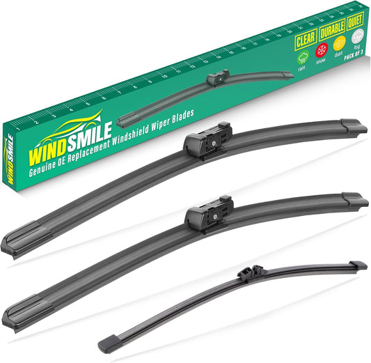 24" 20" 14" Windshield Wiper Blades Replacement for Volvo XC40 2019 2020 2021 2022 2023 2024 / XC 40 Recharge 2021-2024 / V90 Cross Country 2017-2024 Premium All Weather Front Rear Wipers-(Pack of 3)