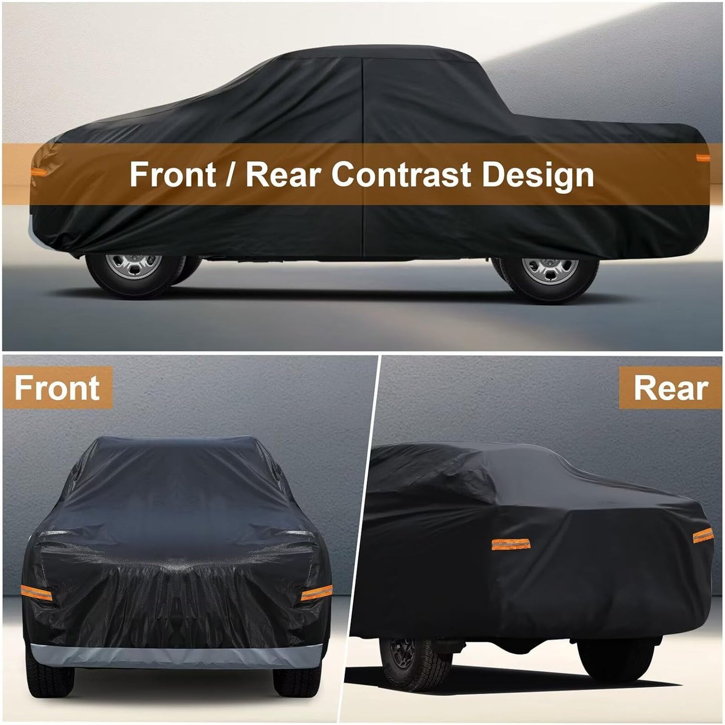 Kayme Truck Cover Custom Fit Ford Ranger(1990-2011) Super/Extended/Regular Cab SB. Full Exterior Heavy Duty Outdoor Pickup Truck Car Cover Waterproof All Weather.Car Tarp for Wind Sun Dust Protection.