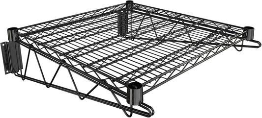 24" x 24" Black Epoxy Wire Wall Mount Shelf