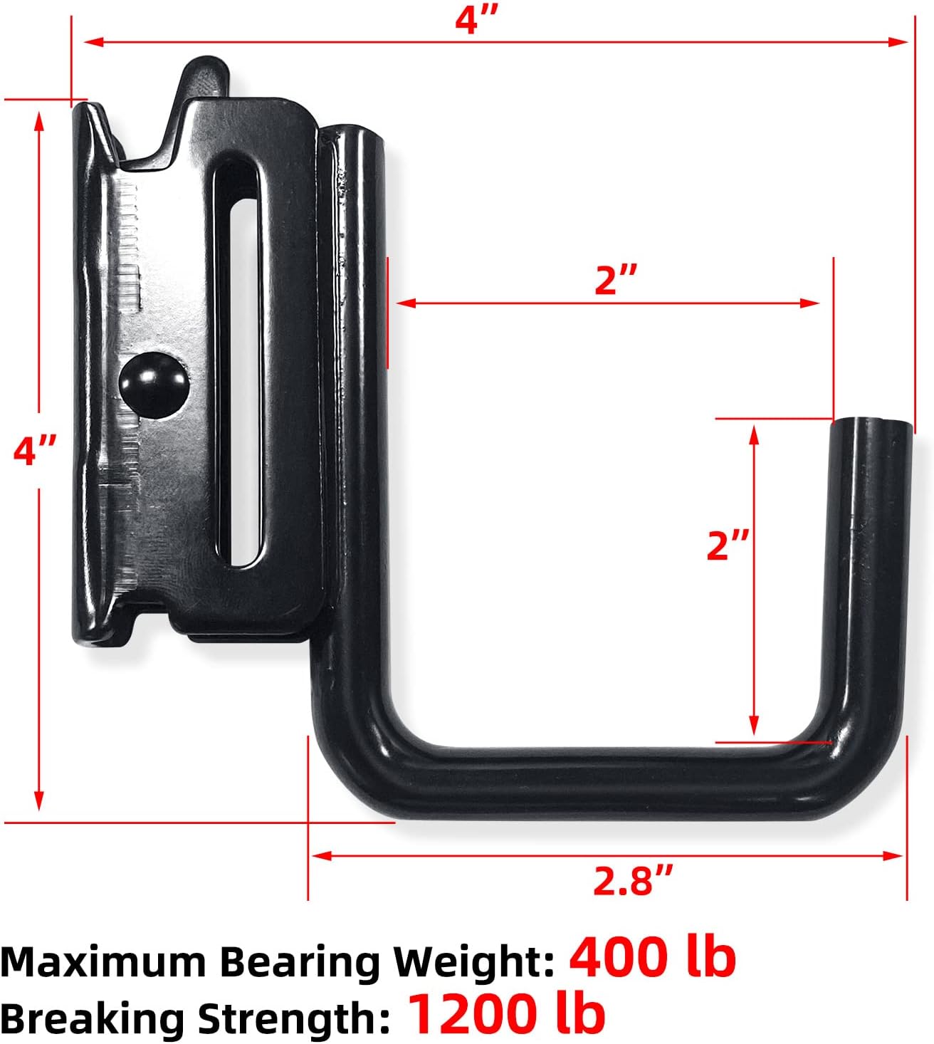 12PCS E Track J Hooks Heavy Duty E Track X Track Steel Hanger, Spring Fitting E Track Accessories for Enclosed Trailer, Cargo Van,Semi-Trucks Trailer,Black