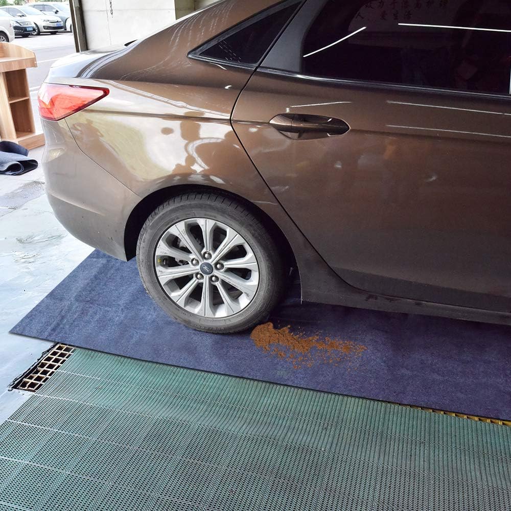 Garage Floor Mat,Absorbent Fabric,Anti-slip and Waterproof Backing,Washable,Garage and Shop Parking Mats(18Feet x 7.6 Feet)