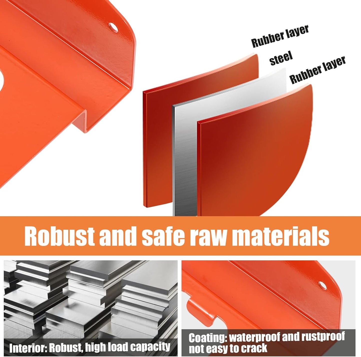 4Pack Weedeater Hanger Wall Mounted Grass Trimmer Rack Heavy Duty Garden Tool Hanger Steel Weed Whackers Holder Hedge for Grass Garden Tools