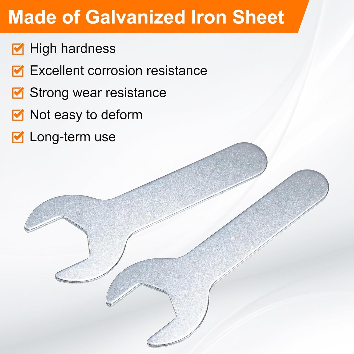 HARFINGTON 10pcs Small Wrench Open End Wrench 18x92x2mm Metric U-Shaped Single Open Ended Spanner Super Thin Small Flat Head Galvanizing Wrench for Automotive Repair Furniture Assembly