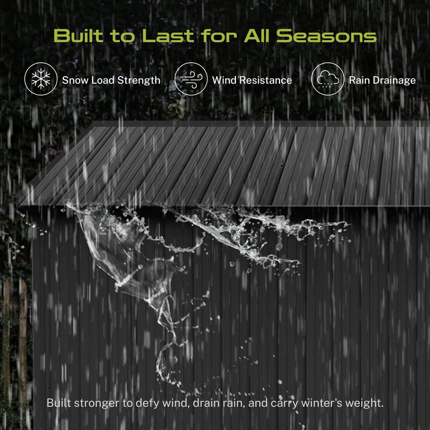 12x10 Ft Storage Shed Outdoor, XL Permanent Steel Building with Window, Sliding Doors and 4 Air Vents for Backyard Garden Patio Lawn - Black