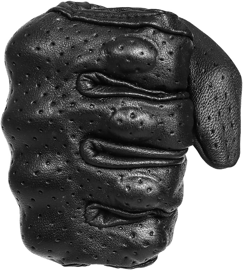 Full finger Goat Skin Leather Touch Screen Motorcycle Gloves Men/Women S,M,L,XL,XXL (Perforated, XXL)