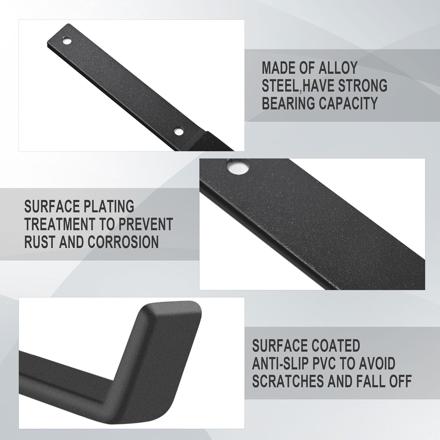 Heavy Duty Utility Hooks, Garage Storage Wall Mount Steel Hooks, Garden Tool Hanger, Garage Organizer for Tool, Ladder, Folding Chair, Hose, Ropes, Bike, etc.(2 S, 2 M, 2 L)