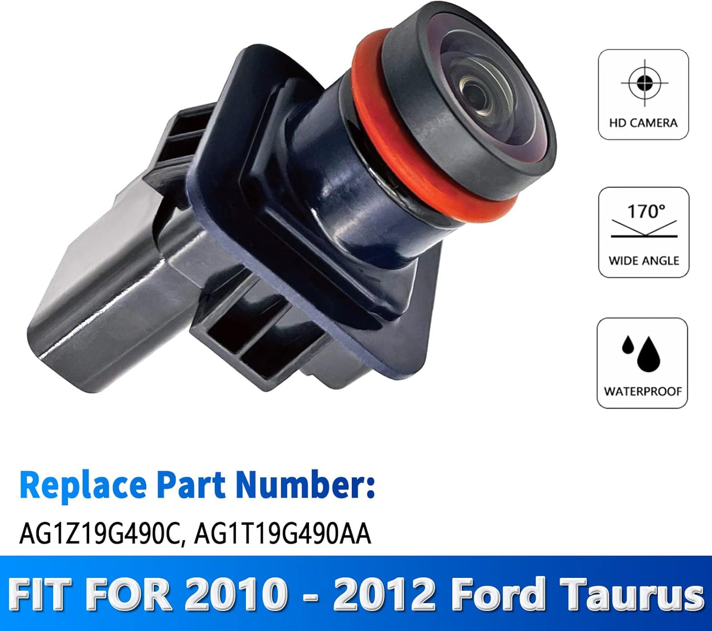 Rear View Back Up Camera Backup Camera Compatible with 2010 2011 2012 Ford Taurus Replaces AG1T-19G490-AA AG1Z-19G490-D