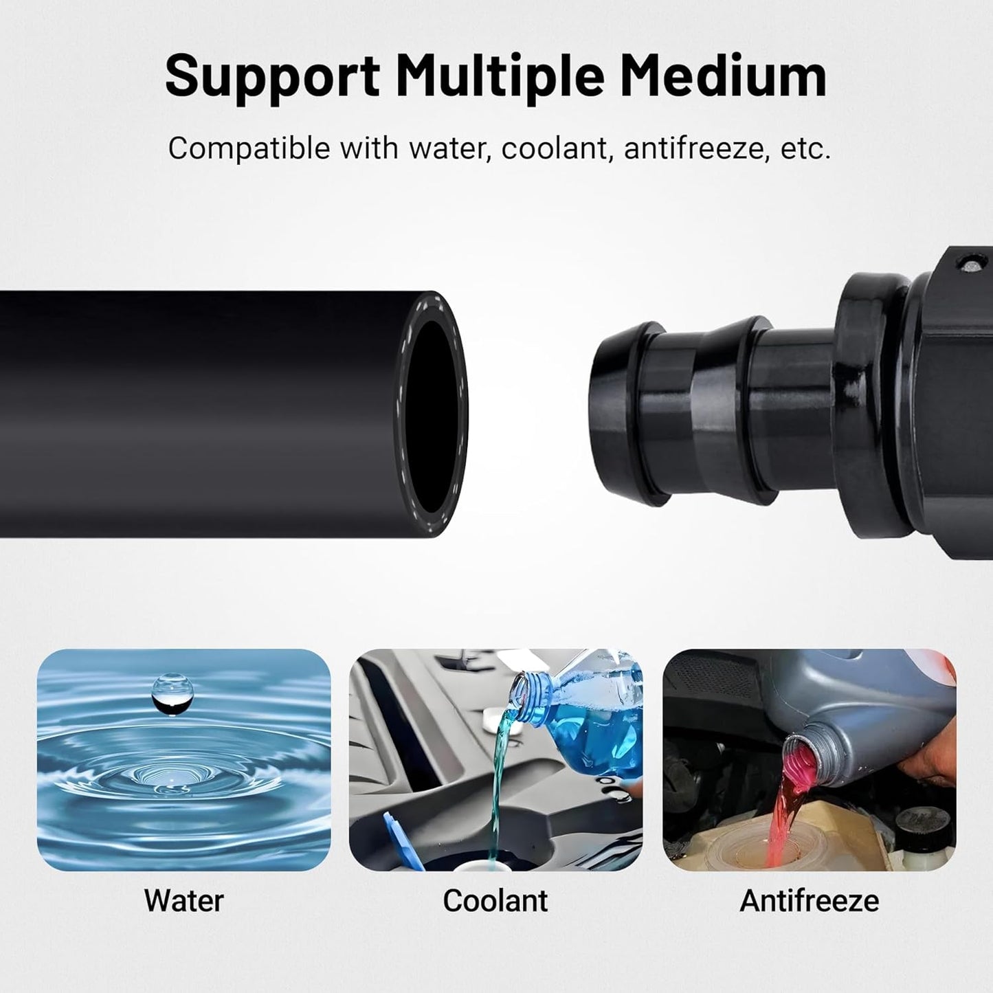 EVIL ENERGY 5/16" Heater Hose Coolant Radiator Straight 100PSI SAE 20R3 15FT Black