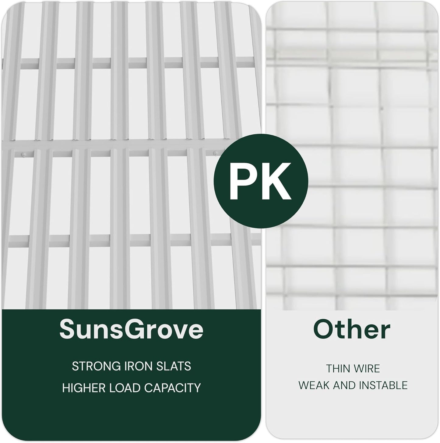 SunsGrove 2x8 Garage Storage Overhead Rack Organization, Adjustable Ceiling Mounted Storage Racks, 800LBS Weight Capacity, 22"-40" Ceiling Dropdown, White