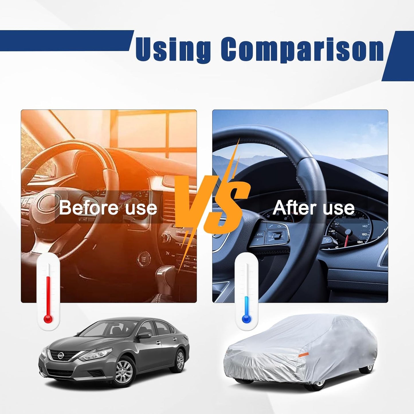 Kayme 6 Layers Car Cover Custom Fit for Mazda Miata MX-5 MX5 (1990-2025) Waterproof All Weather for Automobiles, Outdoor Full Cover Rain Sun UV Protection.Sliver