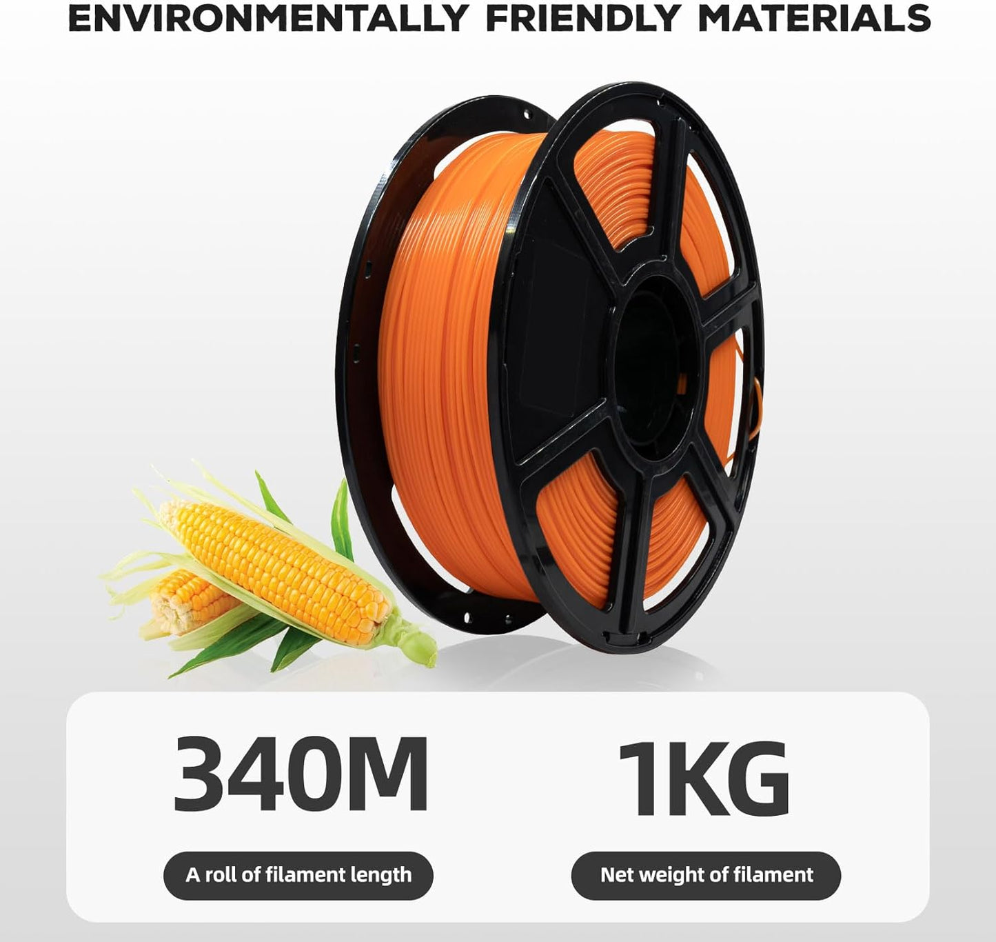 FLASHFORGE PLA Filament 1.75mm, 3D Printer Filament 1kg (2.2lbs) Spool, Dimensional Accuracy +/- 0.02mm, 3D Printing Filament Easy to Use and Fits for Most FDM 3D Printers (Orange)