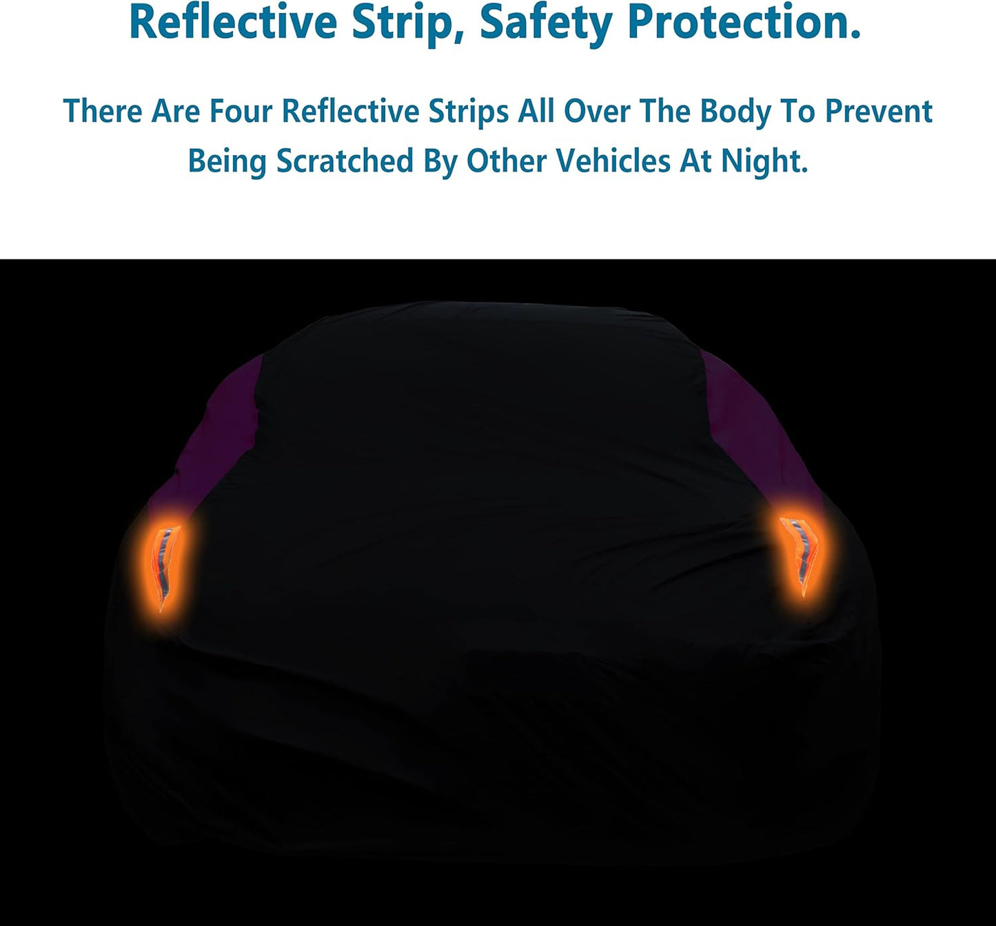 MORNYRAY Waterproof Car Cover All Weather Snowproof UV Protection Windproof Outdoor Full car Cover, Universal Fit for Sedan (Purple, A1-Fit Sedan Length(154-163 inch)