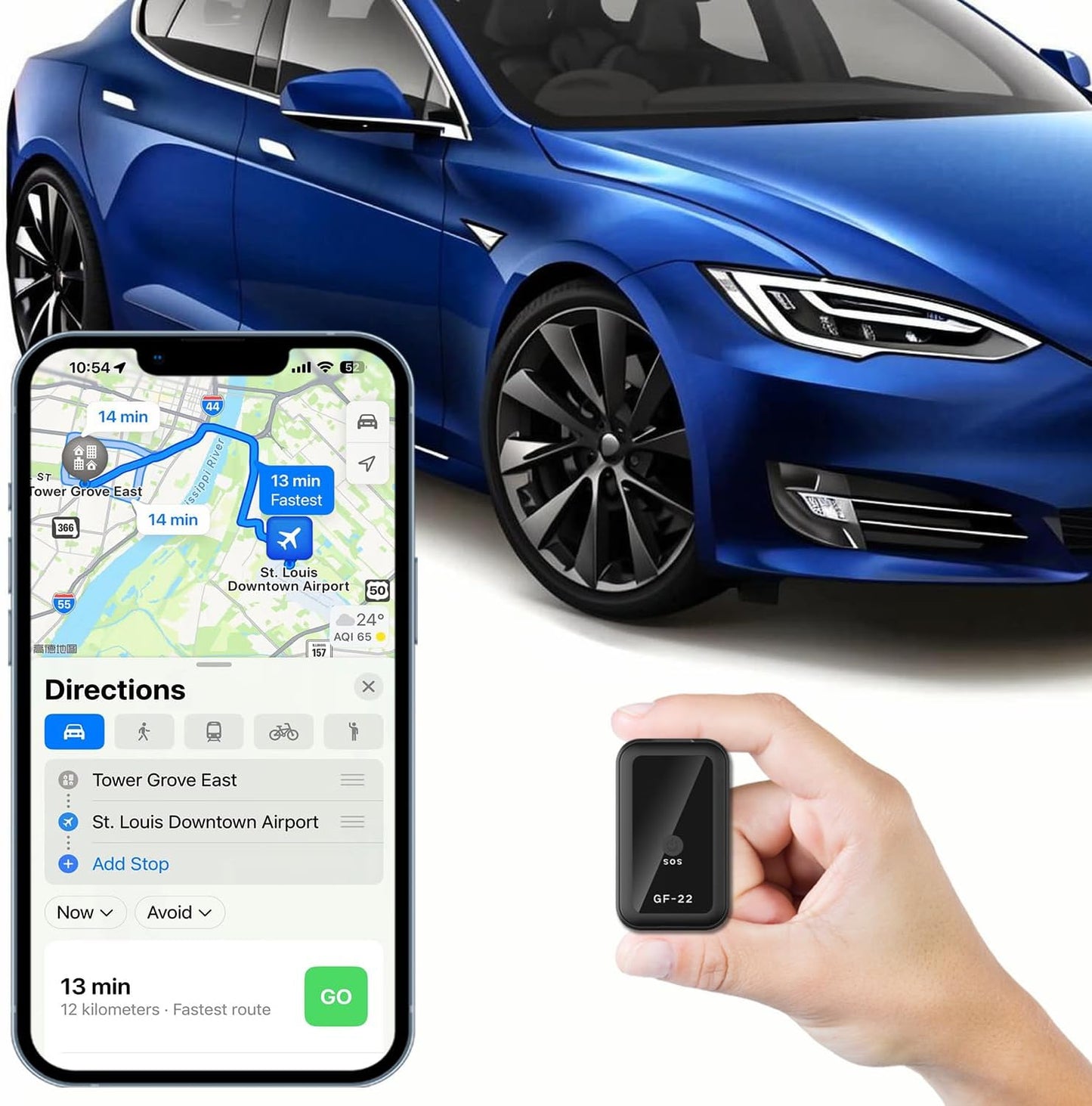 2025 New Model GPS Tracker for Vehicles, GPS Strong Magnetic Car Anti-Lost Tracker, No Subscription,GPS Tracker Locator Real Time, Anti-Theft Mini GPS Tracking Device with Free App