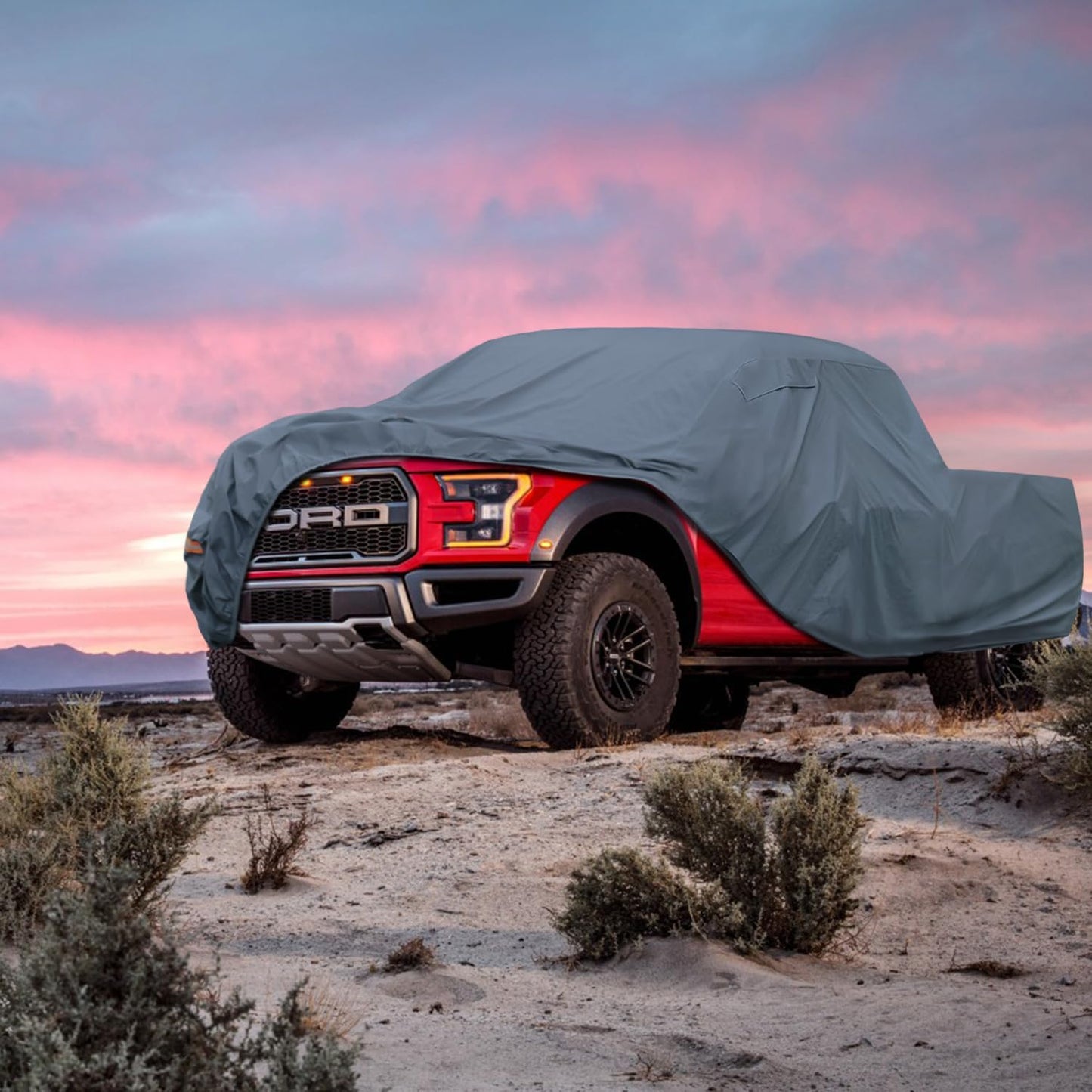 16 Layers Truck Cover Waterproof All Weater, Heavy Duty Outdoor Pickup Truck Cover for Ford F-Series F-150, Toyota Tundra, RAM 1500 2500 3500, Nissan Titan etc. Length up to 250 inch.