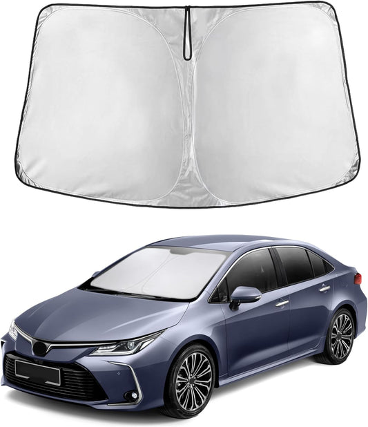 Econour Windshield Sun Shade for 2014-2019 Toyota Corolla (Not for Corolla Cross) Custom Fit Sunshade Sun Visor Protector Foldable Blocks UV Rays Keep Your Cooler