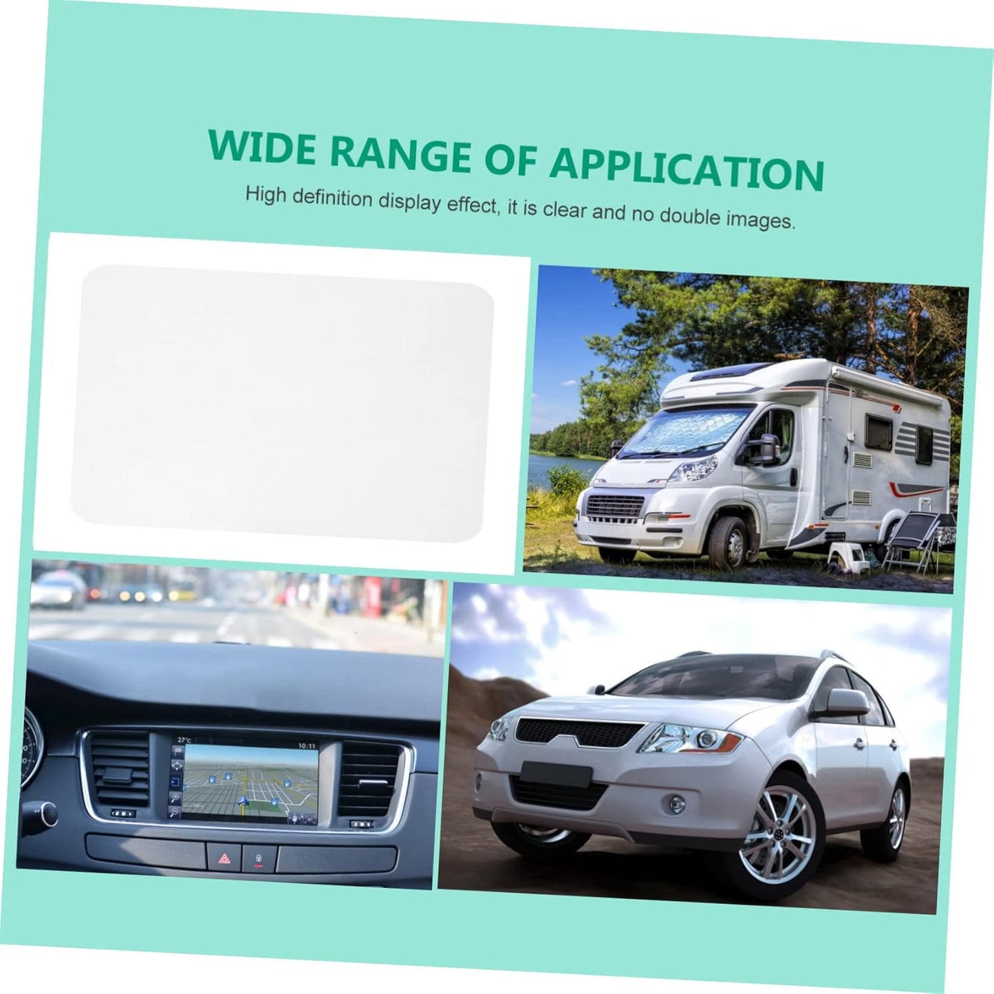 2pcs Hud Reflective Film Car Hud Display Head- up Display Windscreen Film Car Window Film Head up Display Reflective Film Reflective Sheet Reflective Windshield Film The Pet