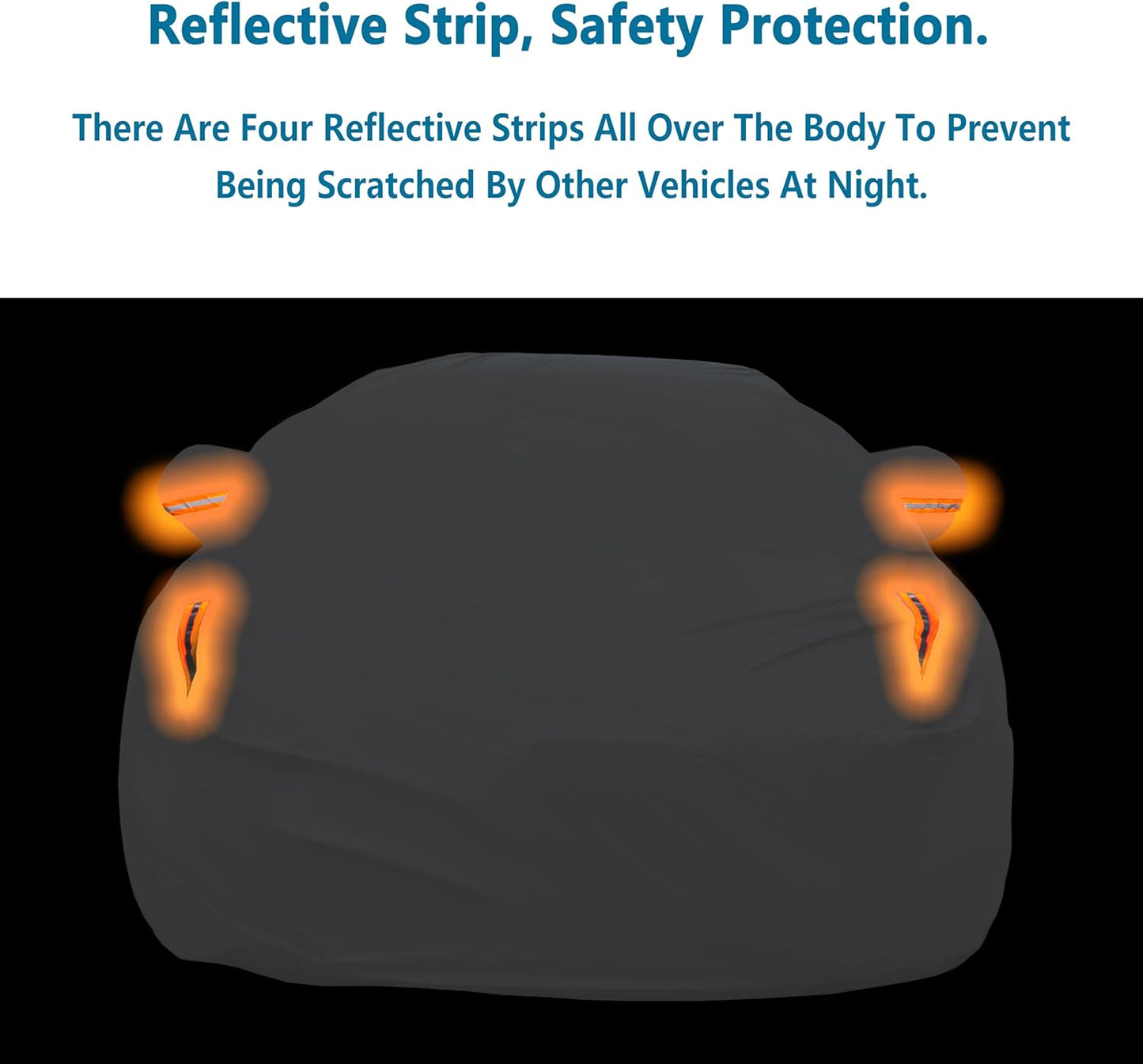 MORNYRAY Waterproof Car Cover All Weather Snowproof UV Protection Windproof Outdoor Full Truck Cover, Universal Fit for (Fit Truck Length Up to 210 inch,All Silvery)