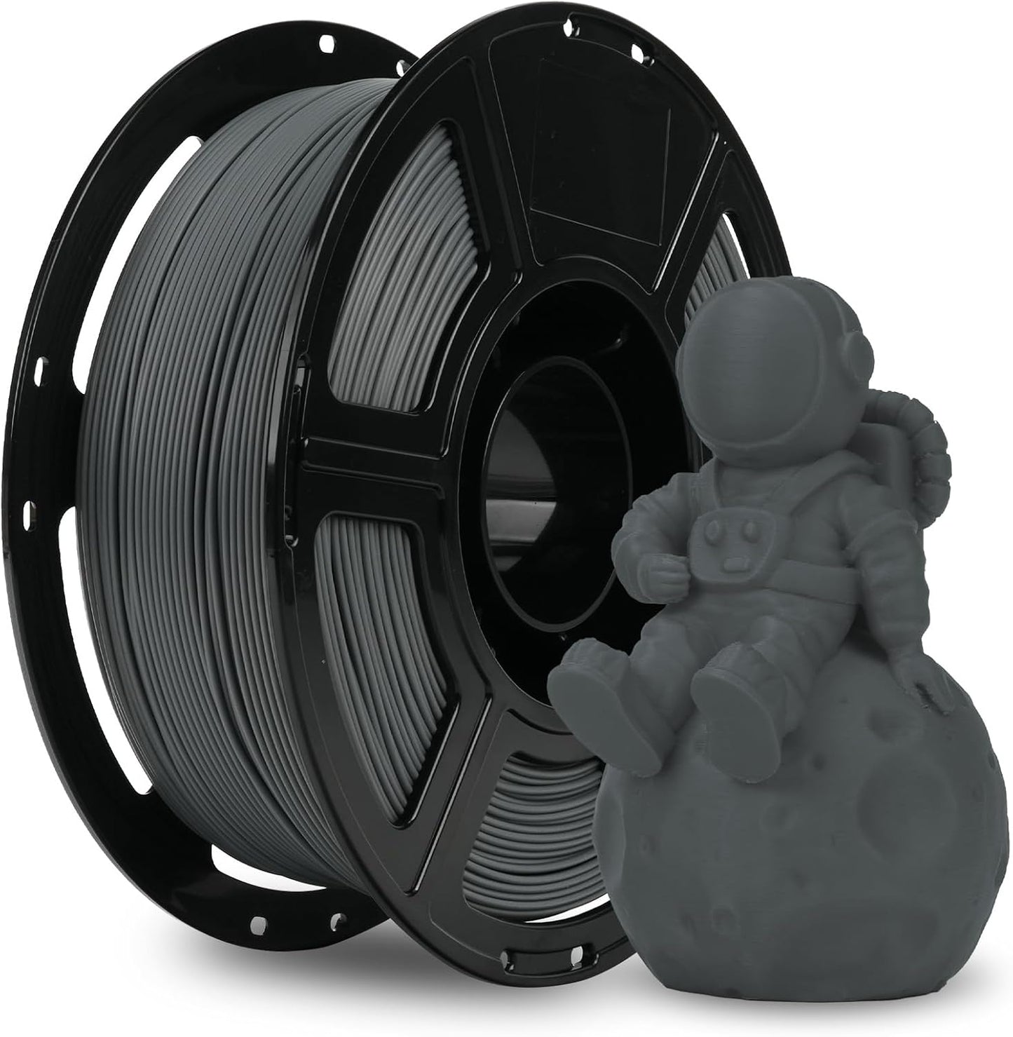 FLASHFORGE PLA Filament 1.75mm +/- 0.02mm, Matte Grey 3D Printer Filament 1kg (2.2lbs) Spool, Excellent Printing Performance, Easy to Use for Most FDM 3D Printers