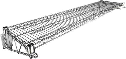 14" x 60" Chrome Wire Wall Mount Shelf