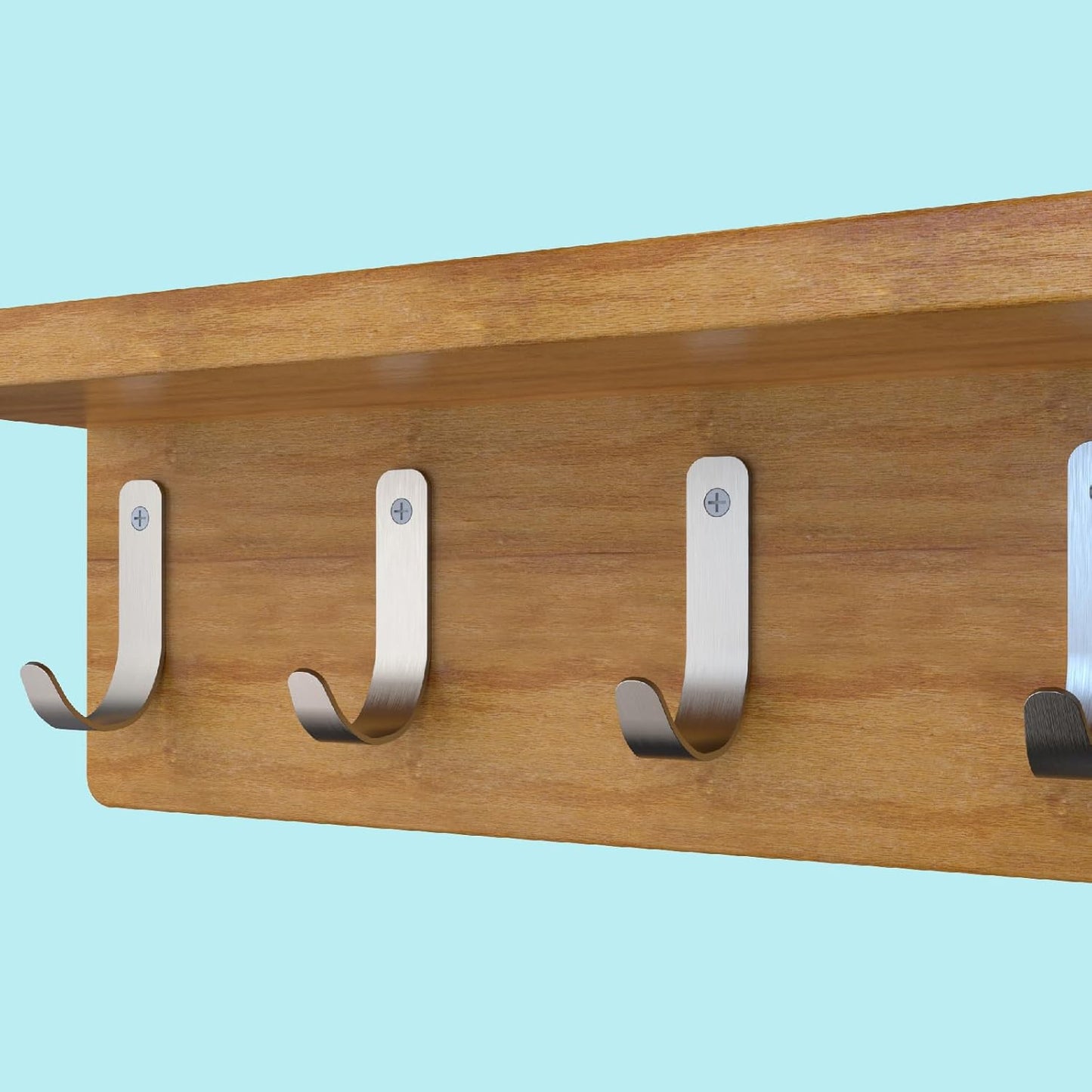 Hooks for Hanging Stainless Steel Heavy Duty Coat Hook Wall Hooks Robe Hanger Hooks Hanging Hat Key Holder for Towel, Bag Indoor Outdoor (Silver-U Shaped, 3X1.8inch,8pcs)