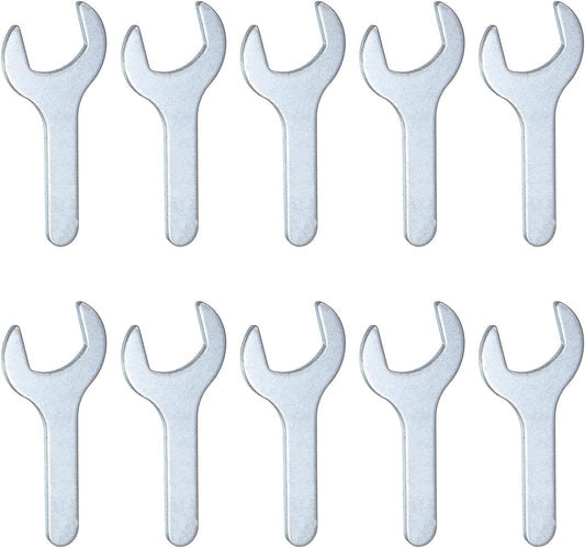 HARFINGTON 10pcs Small Wrench Open End Wrench 26x100x2.8mm Metric U-Shaped Single Open Ended Spanner Super Thin Small Flat Head Galvanizing Wrench for Automotive Repair Furniture Assembly