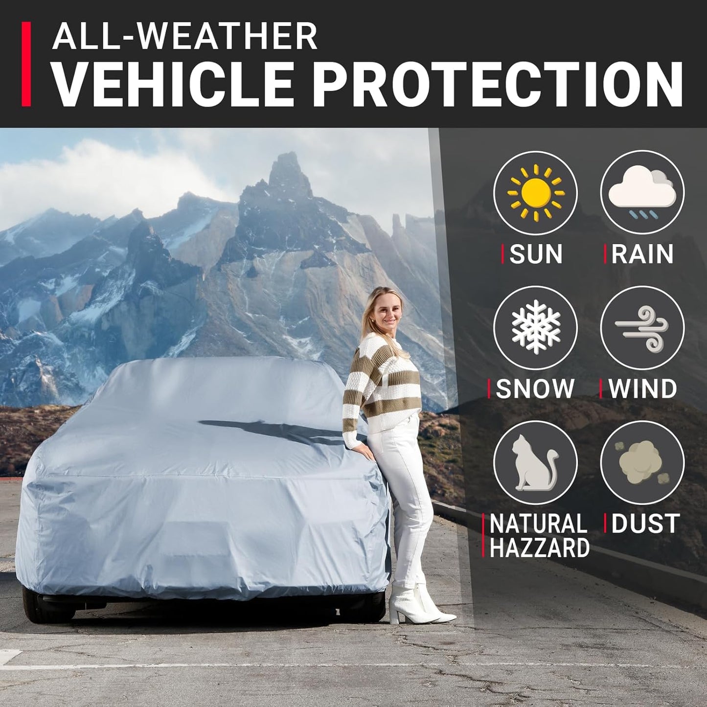iCarCover Premium Car Cover for 1979-1985 Buick Riviera Heavy Duty Waterproof All-Weather Automobiles Custom Fit Indoor Outdoor UV Snow Protection Covers with Straps and Bag