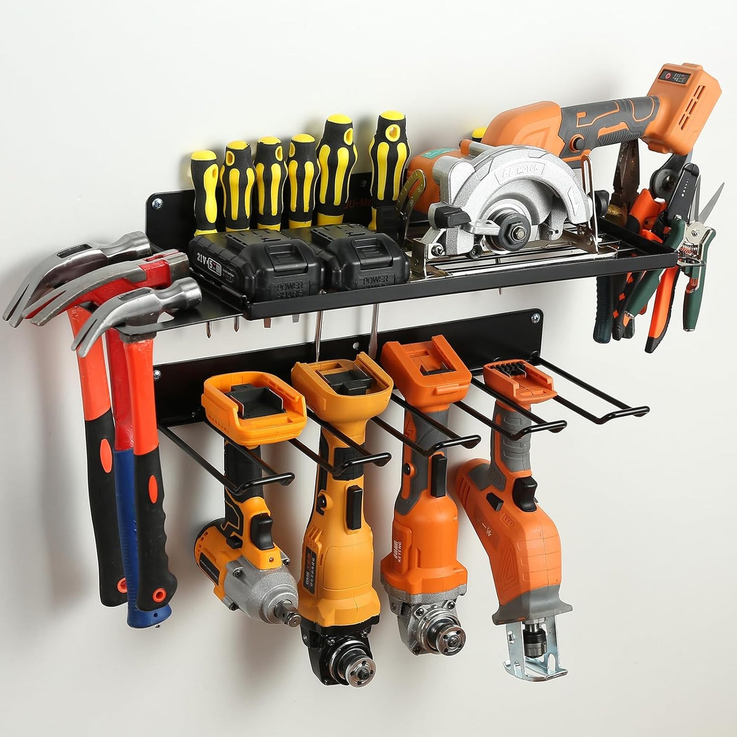 Power Tool Organizer for Garage Organization,Drill Holder Wall Mount for Tool Stoarge, Tool Organizers and Garage Storage Shelves for Charging.Heavy Duty With 4 Holders
