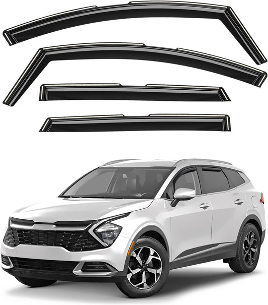 Window Deflectors Smoke Tinted In-Channel Side Window Vent Visor Deflectors Rain Guards Compatible with Sportage 2023-2025 -4pcs. GW0725