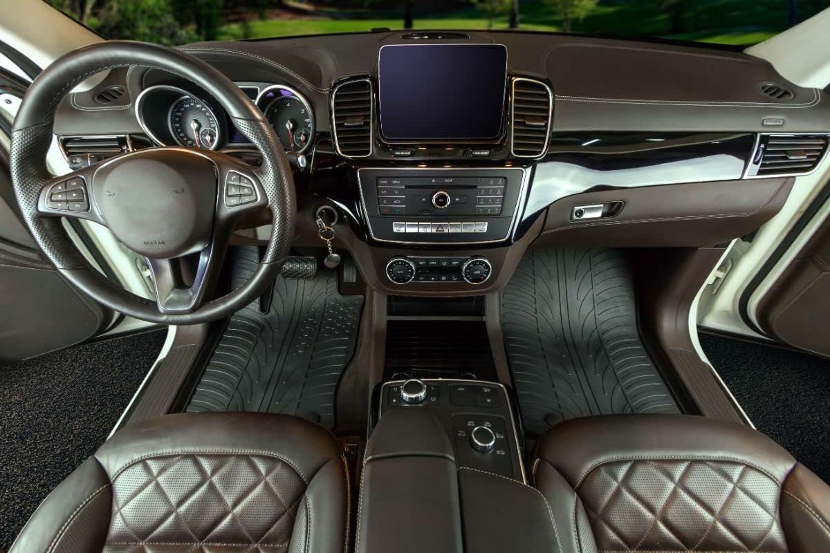 Gledring USA Custom Fit All-Weather Rubber Floor mats Compatible with Mercedes Benz E-Class E63 AMG Sedan (W212) 2010-2016, No Trimming Required, Tailored Custom Fit, Protects from Rain, Mud and Snow