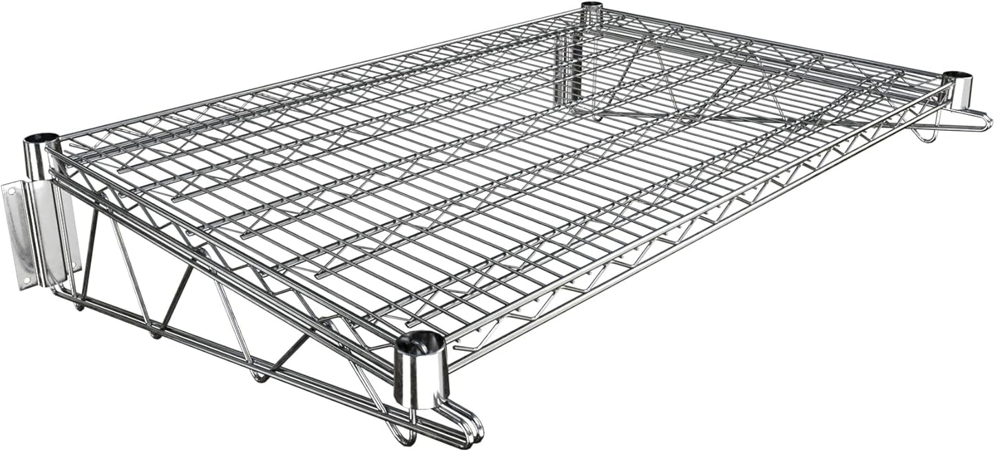 24" x 36" Chrome Wire Wall Mount Shelf