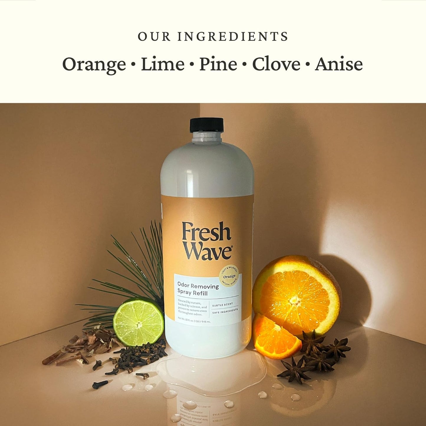 Fresh Wave Orange Odor Eliminator Spray & Air Freshener Refill, 32 fl. oz.