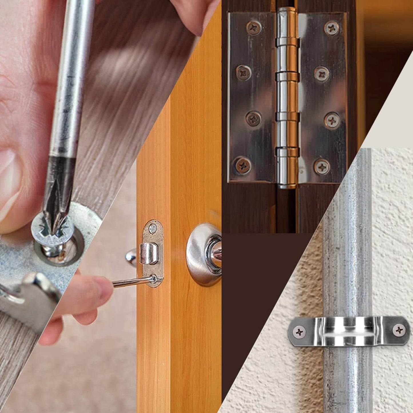 #8 x 2" Wood Screw 100Pcs 18-8 (304) Stainless Steel Screws Flat Head Phillips Fast Self Tapping Drywall Screws by SG TZH