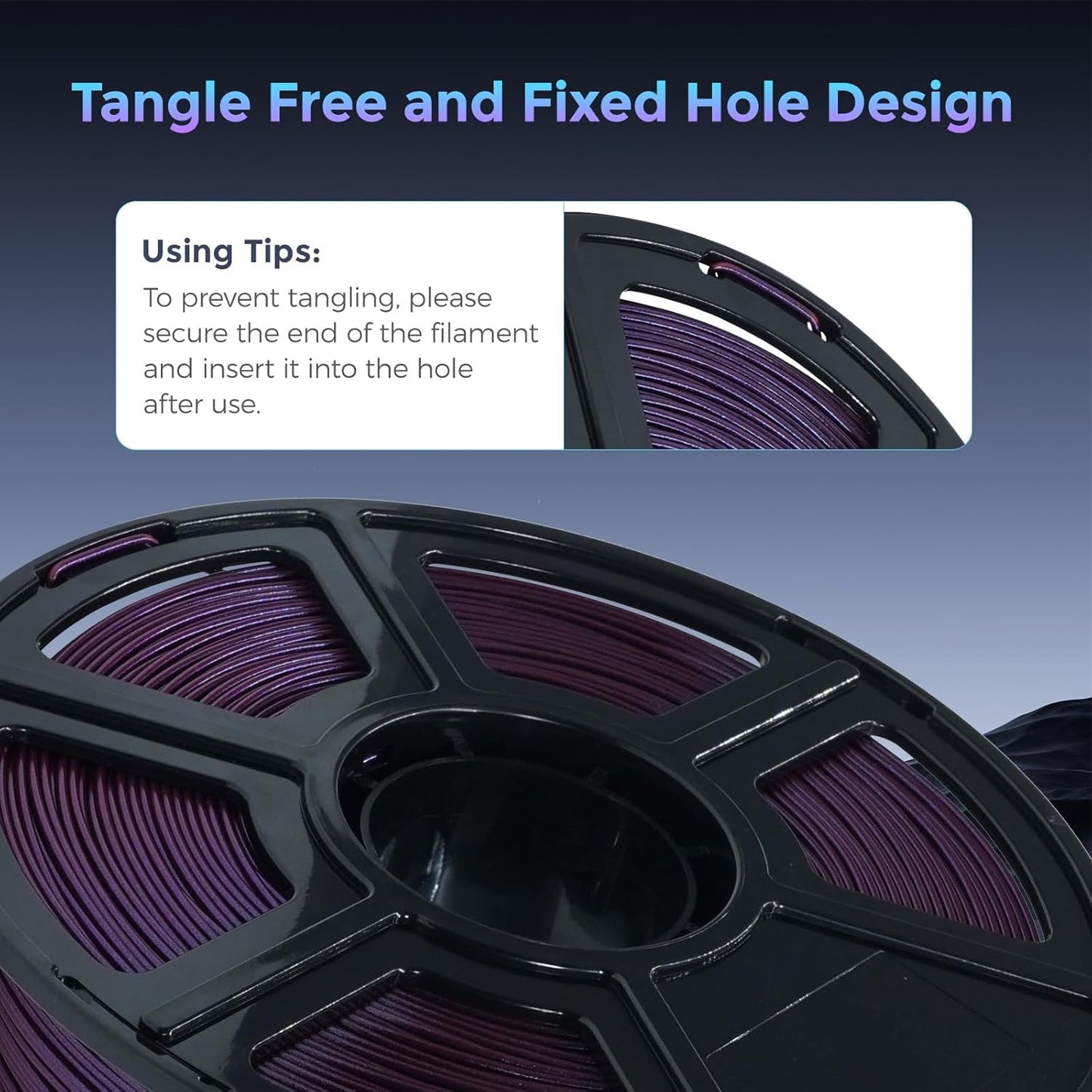 FLASHFORGE PLA Filament 1.75mm +/- 0.02mm Marsala, Color Changeable 3D Printer Filament 1kg (2.2lbs), Chameleon 3D Printing Filament Changing Colors with Light and Angle