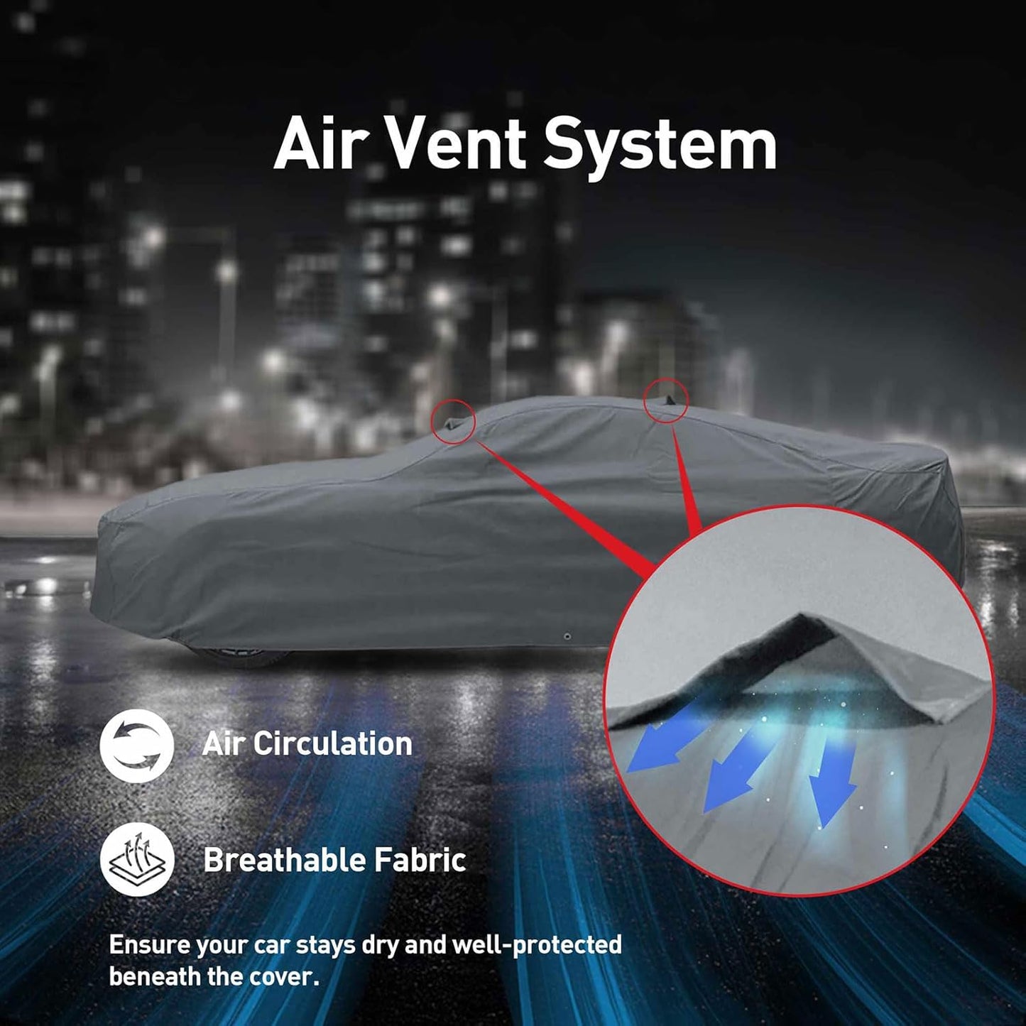 DaShield Ultimum Series Cadillac Series 61 1939-1951 All Weather Protection Semi Custom Fit Dust, Sun, Snow, Rain Protection Indoor Outdoor