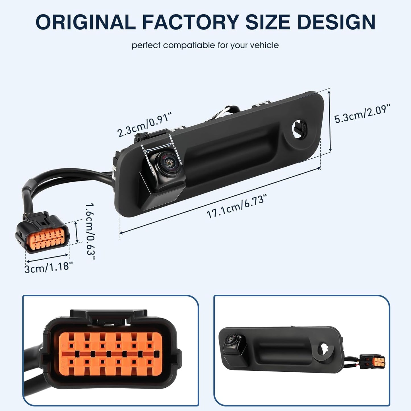 Rear View Backup Camera Fit for Hyundai Sonata 2015-2017, Reversing Parking Assist Camera OE Replacement 95760-E6201 95760-C2101