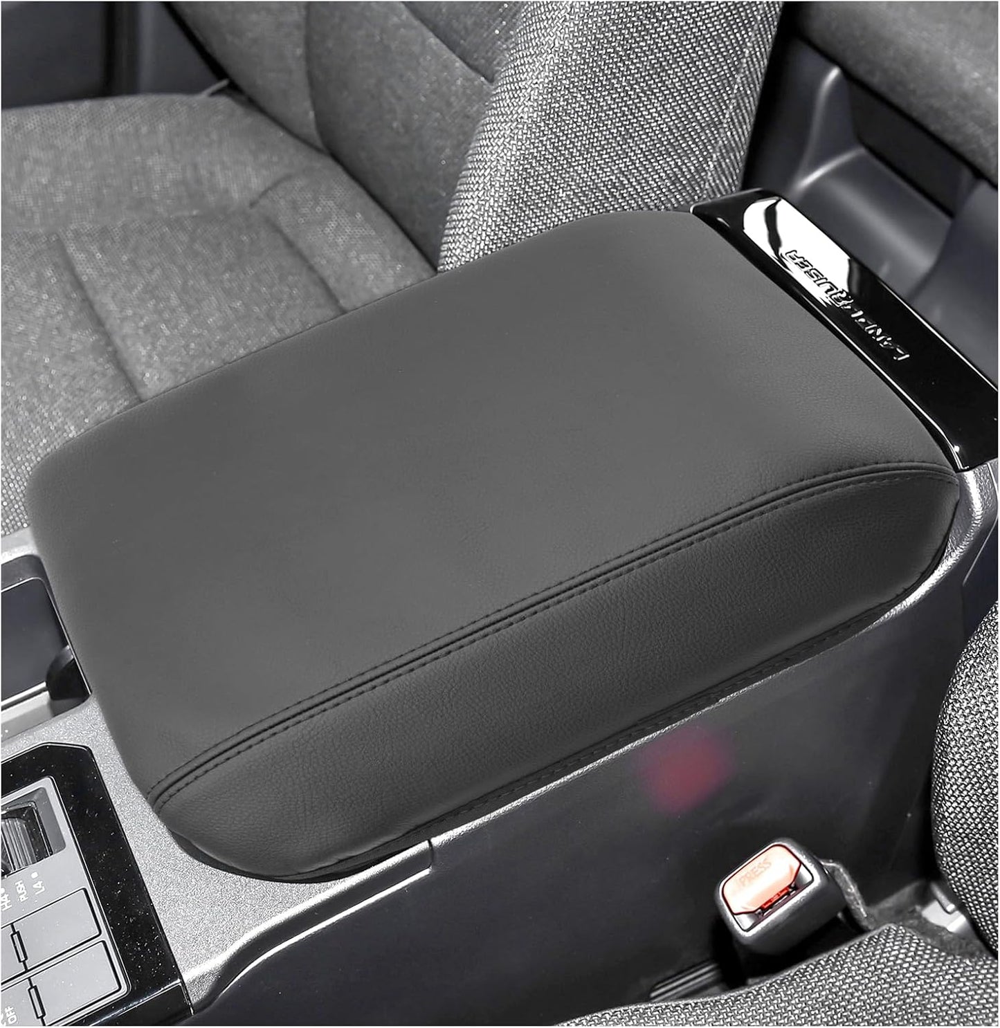 SXCY for 2024 2025 Land Cruiser Armrest Cover for Toyota Land Cruiser 2025 Center Console Cover 2024 2025 Land Cruiser Center Console Cover for 2025 Land Cruiser (Black Line (Thin))