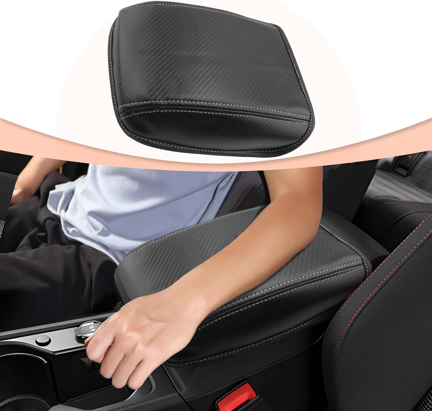 CDEFG for Volkswagen Golf R VW GTI Golf 8 MK8 2020-2025 Center Console Cover Armrest Box Cover for Golf R/GTI Golf8 Accessories Console Arm Rest Protector