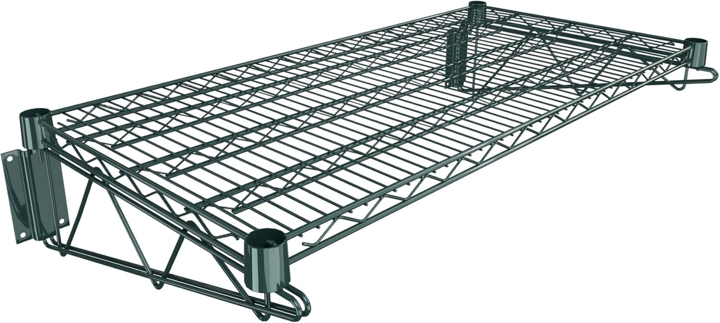 18" x 36" Green Epoxy Wire Wall Mount Shelf