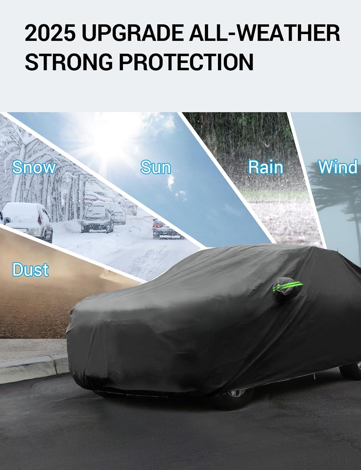 Proadsy 2025 Upgrade Car Cover Custom Fit for 2024 2025 Mazda CX70 CX-70, Waterproof All Weather for Automobiles, Full Exterior Cover Rain Snow Sun Protector Indoor Outdoor Car Cover