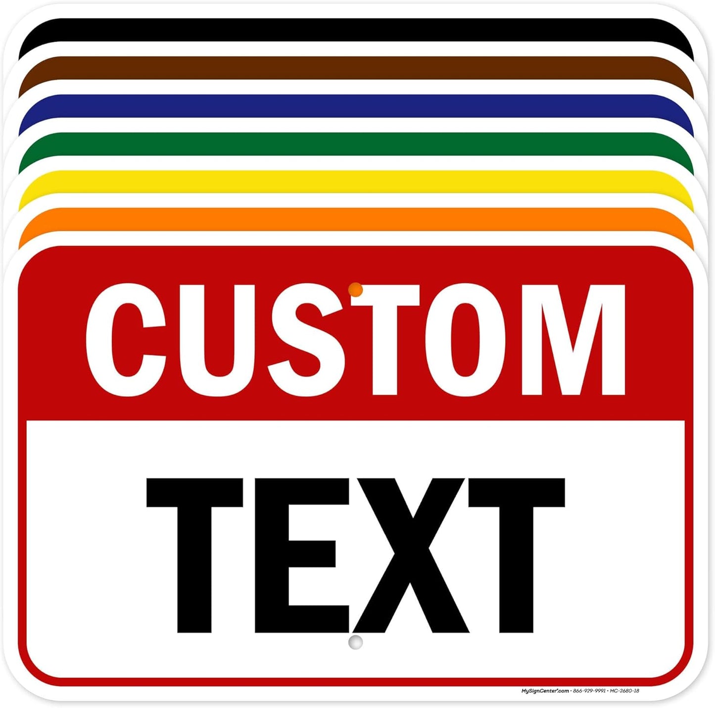 Custom Sign, Custom Sign for Business, Indoor/Outdoor use. 12x18 Inches, Rust Free .063 Aluminum, Fade Resistant, Made in USA by My Sign Center (Header)