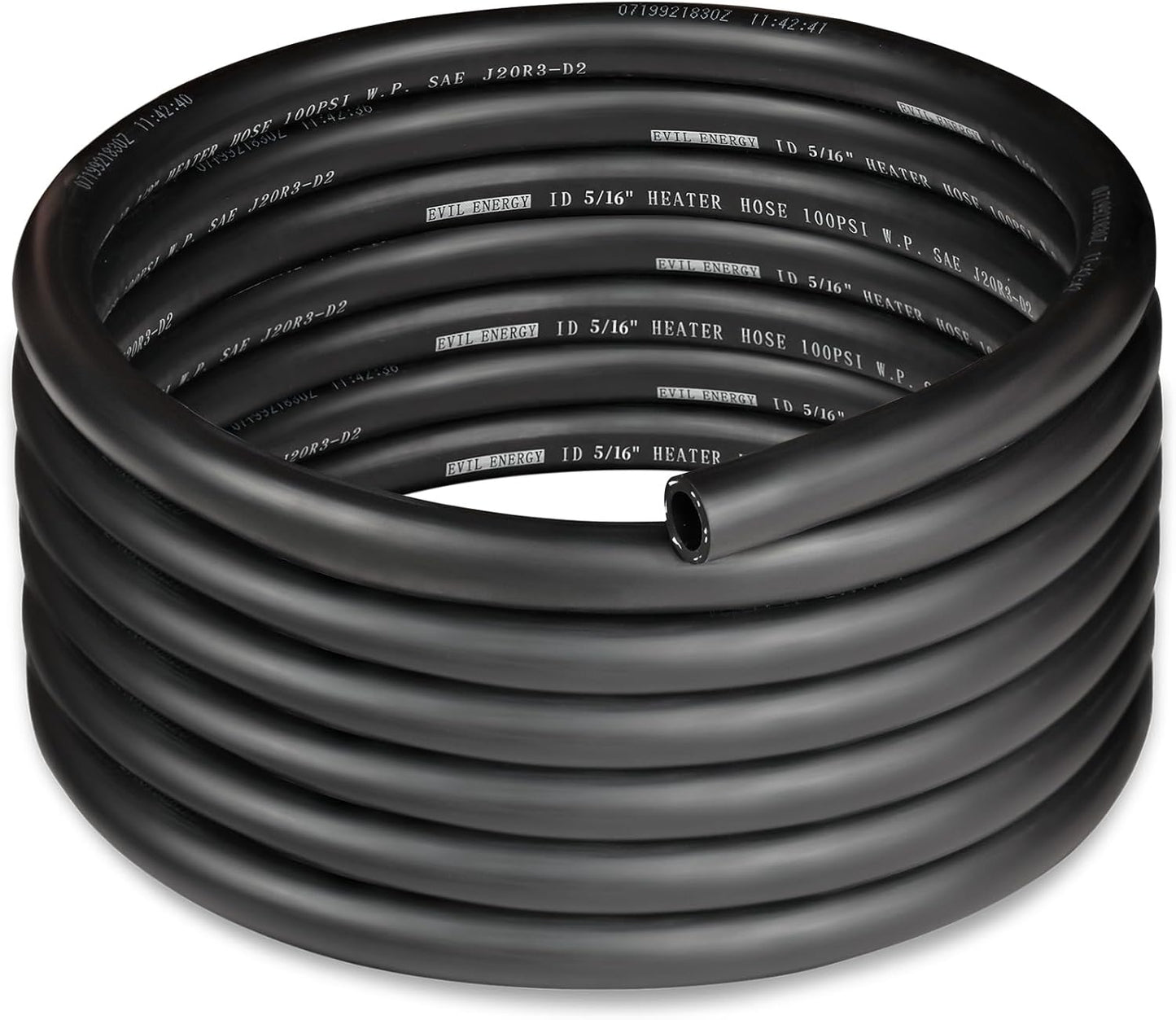 EVIL ENERGY 5/16" Heater Hose Coolant Radiator Straight 100PSI SAE 20R3 15FT Black