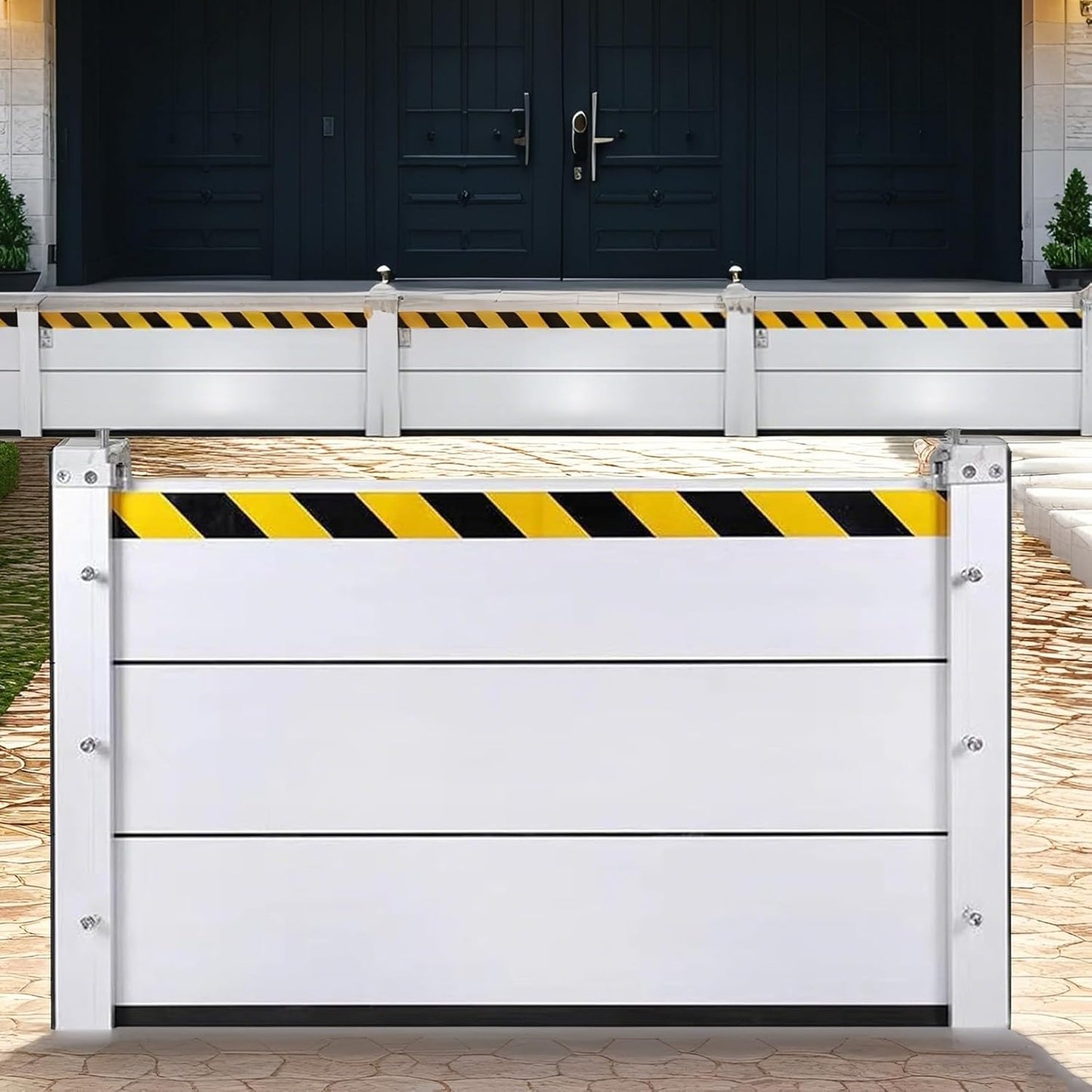 Flood Barriers for Home Exterior,Aluminum Alloy Outdoor Garage Doors Water Barriers for Flooding(H39.4Inch,L7FT)