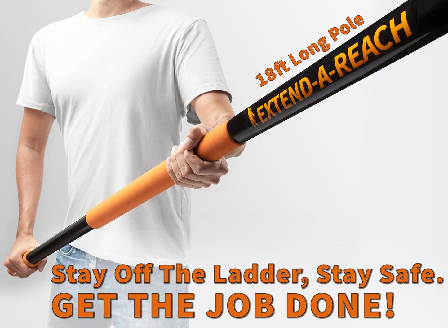 24 Foot High Reach Duster Kit with 5-18 ft Extension Pole // High Ceiling Dusting and Window Cleaning Kit with Telescopic Pole // Window Washer & Squeegee, Cobweb Duster, Fan Blade and Feather Dusters