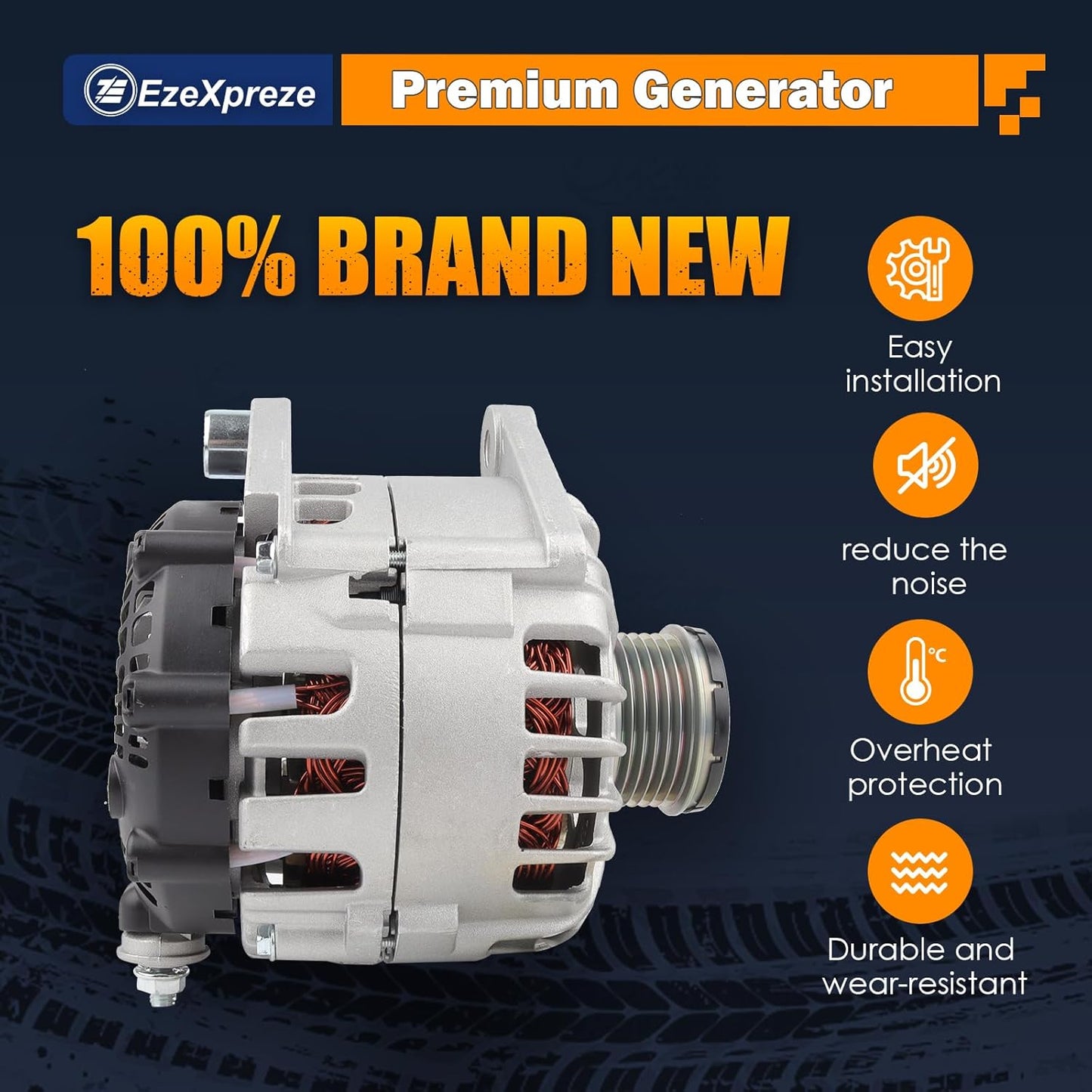 Ezexpreze Alternator fit for Nissan Altima 2007-2012 L4 2.5L, for Sentra 2007-2012, for Rogue 2011-2013, OE# 11258 11458 11567 23100-JA02A 11258N