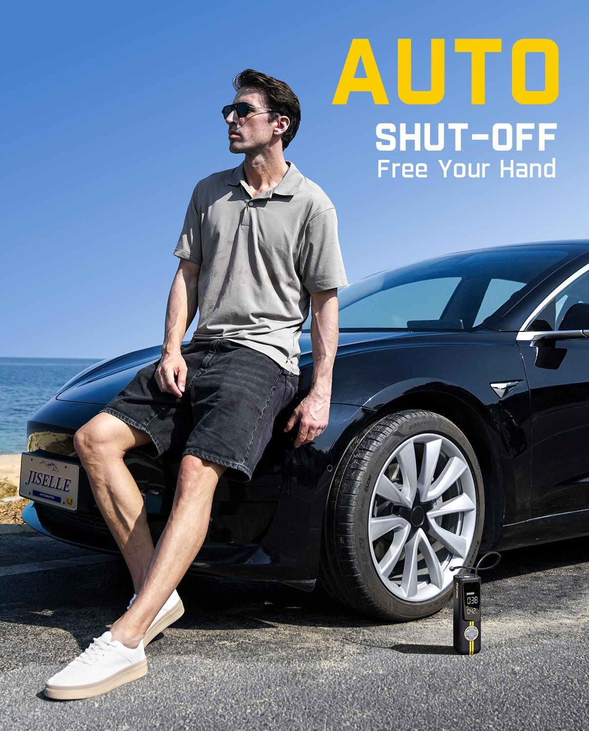 Fanttik X8 APEX EV Tire Inflator Portable Air Pump, 2X Faster Inflation, 150PSI Cordless Air Compressor with Powerful Battery, Fits Electric Cars, Cars, Motorcycles, Bikes, Balls, Deluxe Package