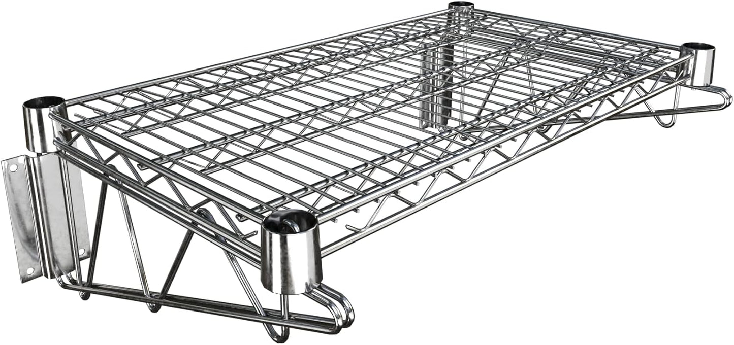 14" x 24" Chrome Wire Wall Mount Shelf
