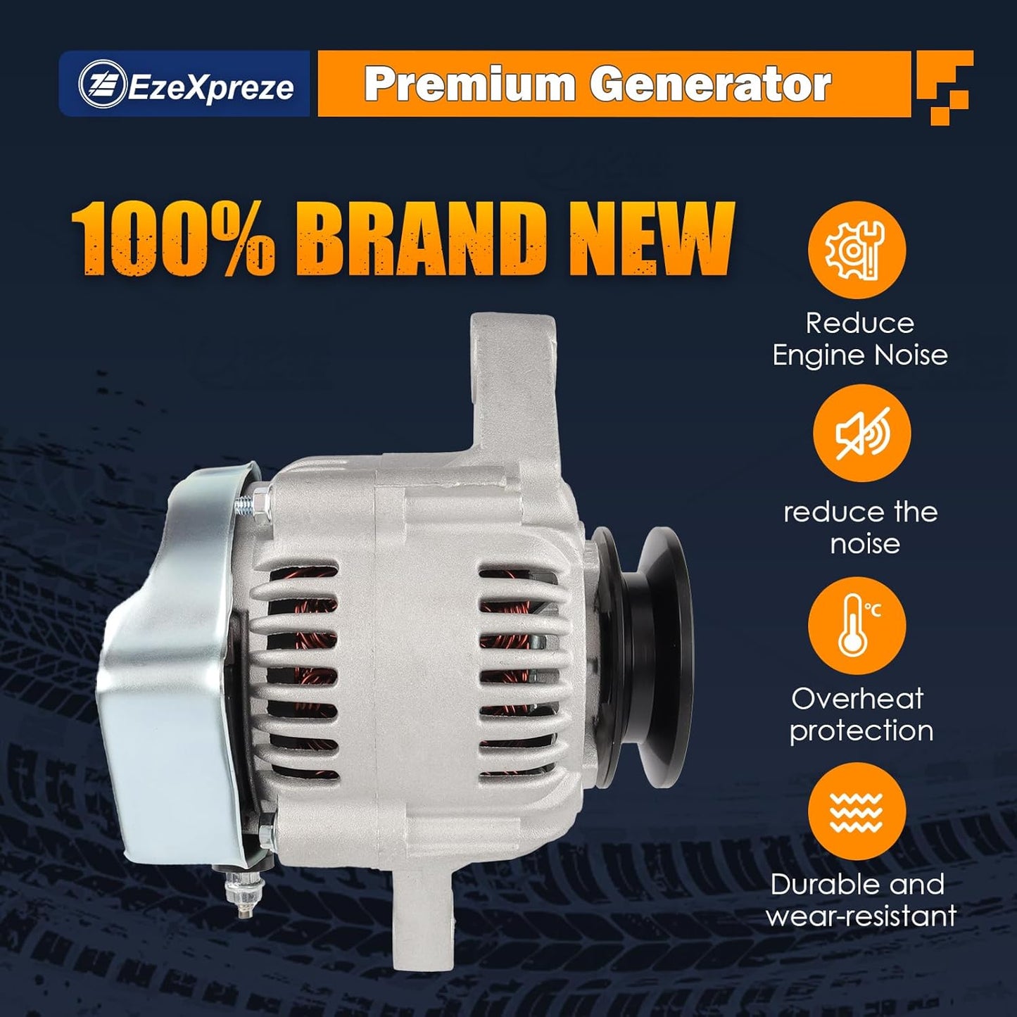 Ezexpreze For Mini One Wire Alternator Replacement for GM 1 Wire SBC BBC For Chevy Race 87-92,12180-SEN, 1-2119-11ND