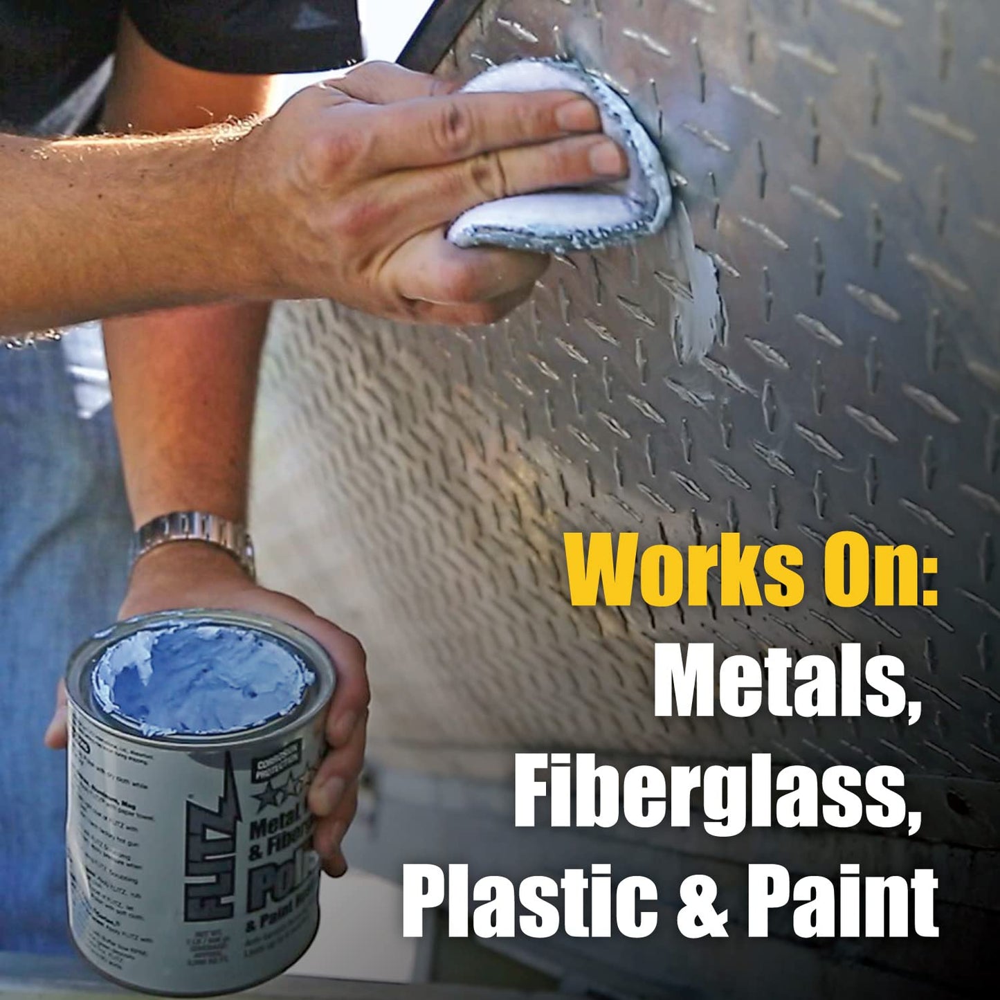 Flitz Car Buffing and Care Kit (Small) - USA-Made Polishers and Buffers Set – Includes 2lbs Paste, 16oz Sealant, 5" BuffBall, 4 Microfiber Cloths, Removes Rust & Restores Shine