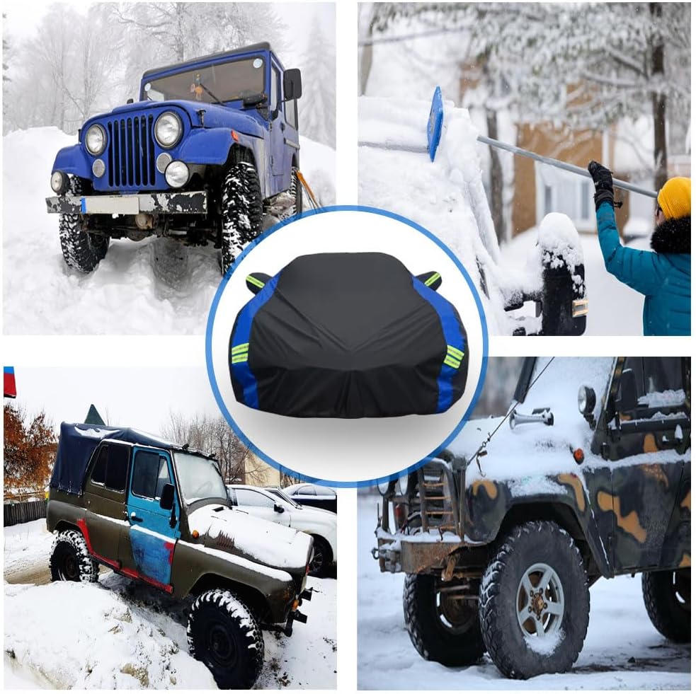 Avecrew for Chevrolet Corvette C3 Car Cover Waterproof All Weather for Automobiles, Outdoor Full Exterior Covers Fit 1968-1982 Corvette C3 with Windproof Strap and Driver Door Zipper